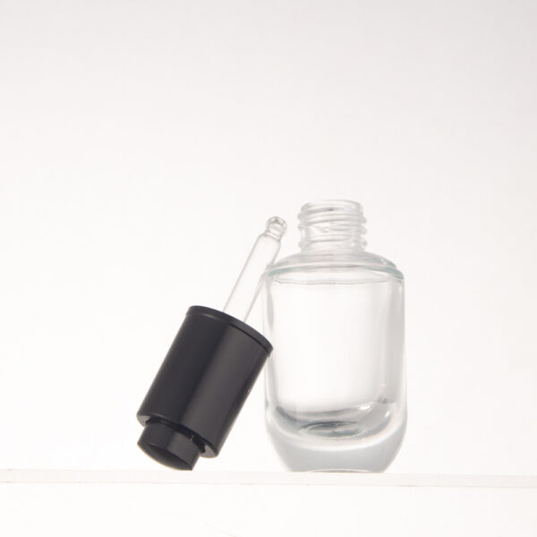 30ml Luxury empty 1 oz black thick glass dispenser bottles with dropper black - Image 2