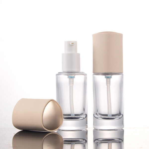 30ml 1oz triangle glass cream lotion toner spray pump bottle - Image 2