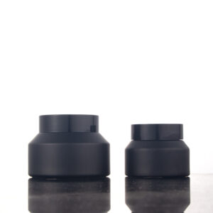30mL Black Frosted Slant Shoulder Glass Face Cream Jar