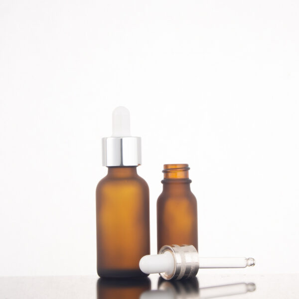 15ml 30ml 60ml 120ml Round empty frosted amber essential oil boston bottle - Image 3