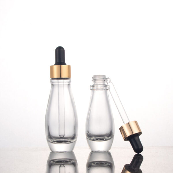 15ml 30ml luxury Cosmetic packaging unique hair essential oil glass frosted face serum dropper bottles - Image 3