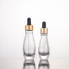 15ml 30ml luxury Cosmetic packaging unique hair essential oil glass frosted face serum dropper bottles - Image 2