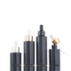 20ml 30ml 50ml 60ml frosted matte black glass essential oil glass dropper bottles