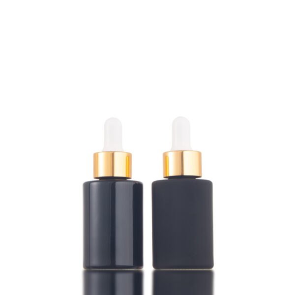 20ml 30ml 50ml 60ml frosted matte black glass essential oil glass dropper bottles - Image 3