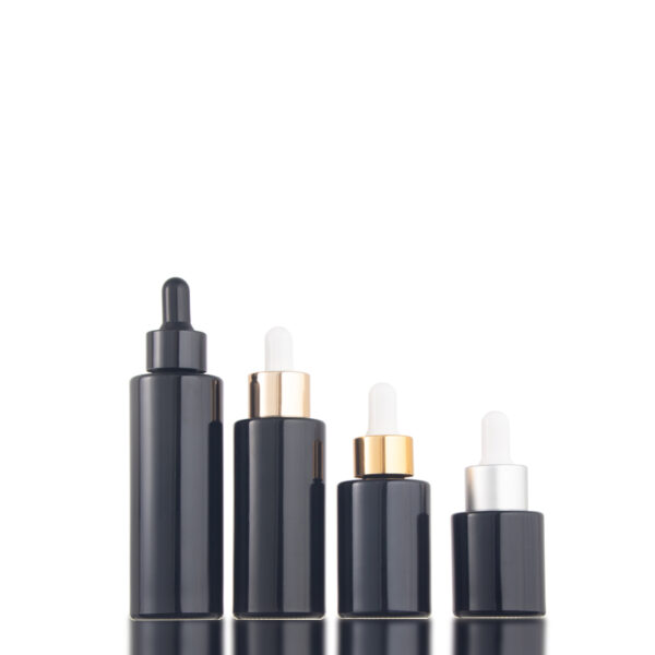 20ml 30ml 50ml 60ml frosted matte black glass essential oil glass dropper bottles - Image 2