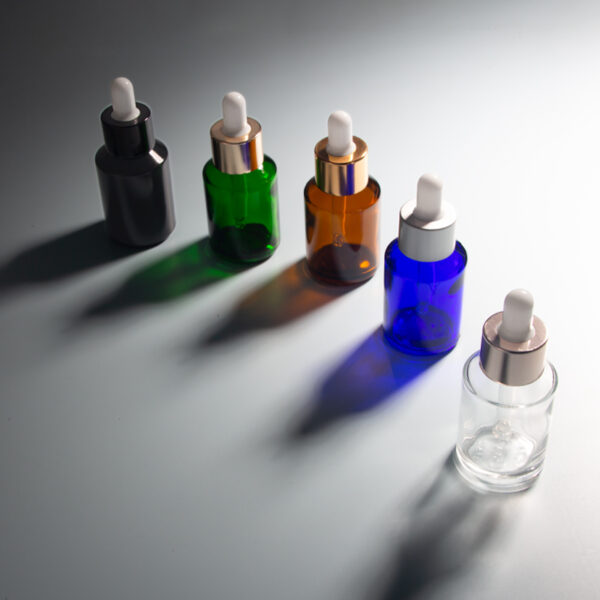 Glass dropper bottle 1oz 30ml empty glass serum bottle packaging with golden aluminum dropper - Image 4