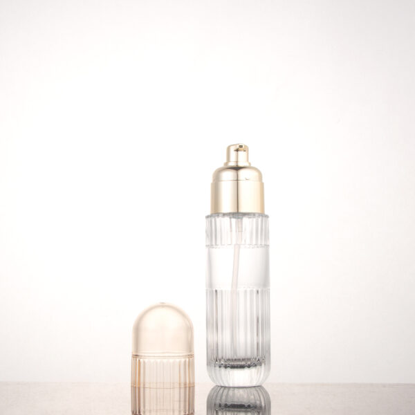 Unique essence liquid foundation make-up lotion pump bottle cream jar glass bottle set - Image 3