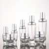 Personal Care Cosmetic Packaging Silver Oblique Shoulder Glass Cream Jar OEM - Image 2
