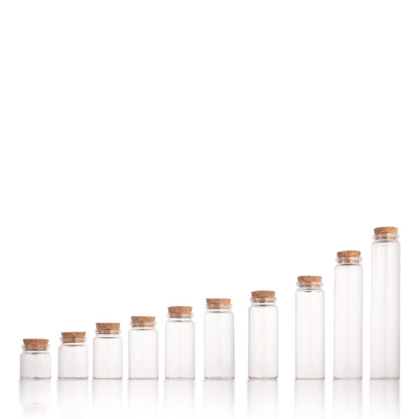 37mm Diameter Cork Stopper Borosilicate Wishing Glass Bottle 40ml 60ml 70ml Size Makeup Organizers - Image 2