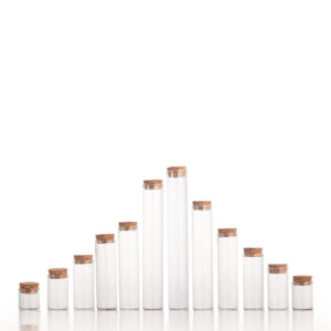 Borosilicate Bottles 30ml 40ml 50ml 60ml 80ml 100ml Clear Tubular Vial Glass Test Tube Vial With Cork Stopper