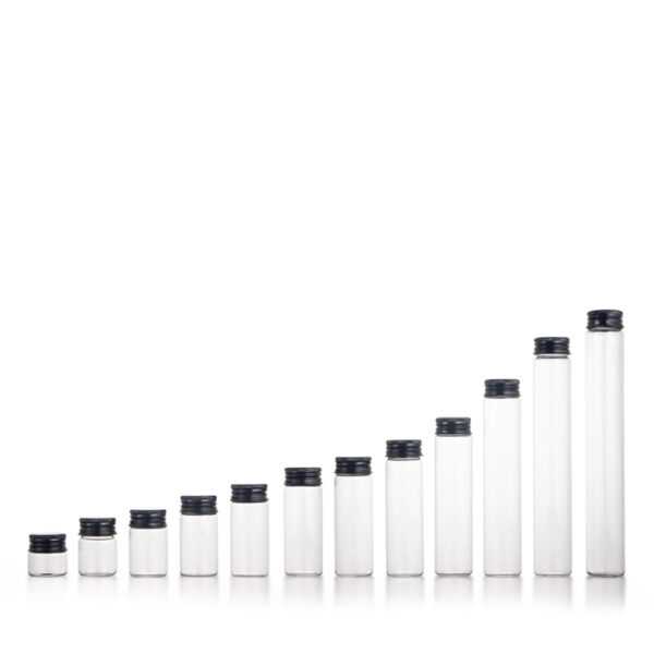 30MM Diameter Clear Screw Top High Borosilicate Glass Vials - Image 3
