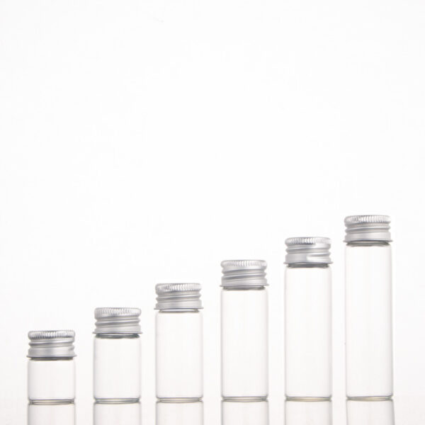 Screw tubes 22mm gold silver aluminum cap glass jars reagent tubes test vials - Image 2
