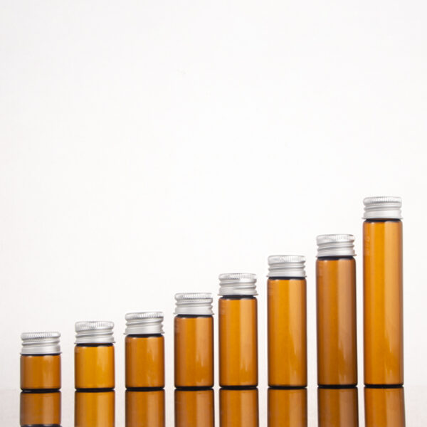 22mm diameter amber high borosilicate empty glass vial - Image 3