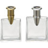 80ml Luxury transparent empty perfume glass bottles with silver gold cap