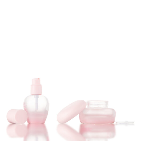 Pink 30ml Round Foundation Glass Bottle 50g face cream jar travel cosmetic glass bottle packaging set - Image 4
